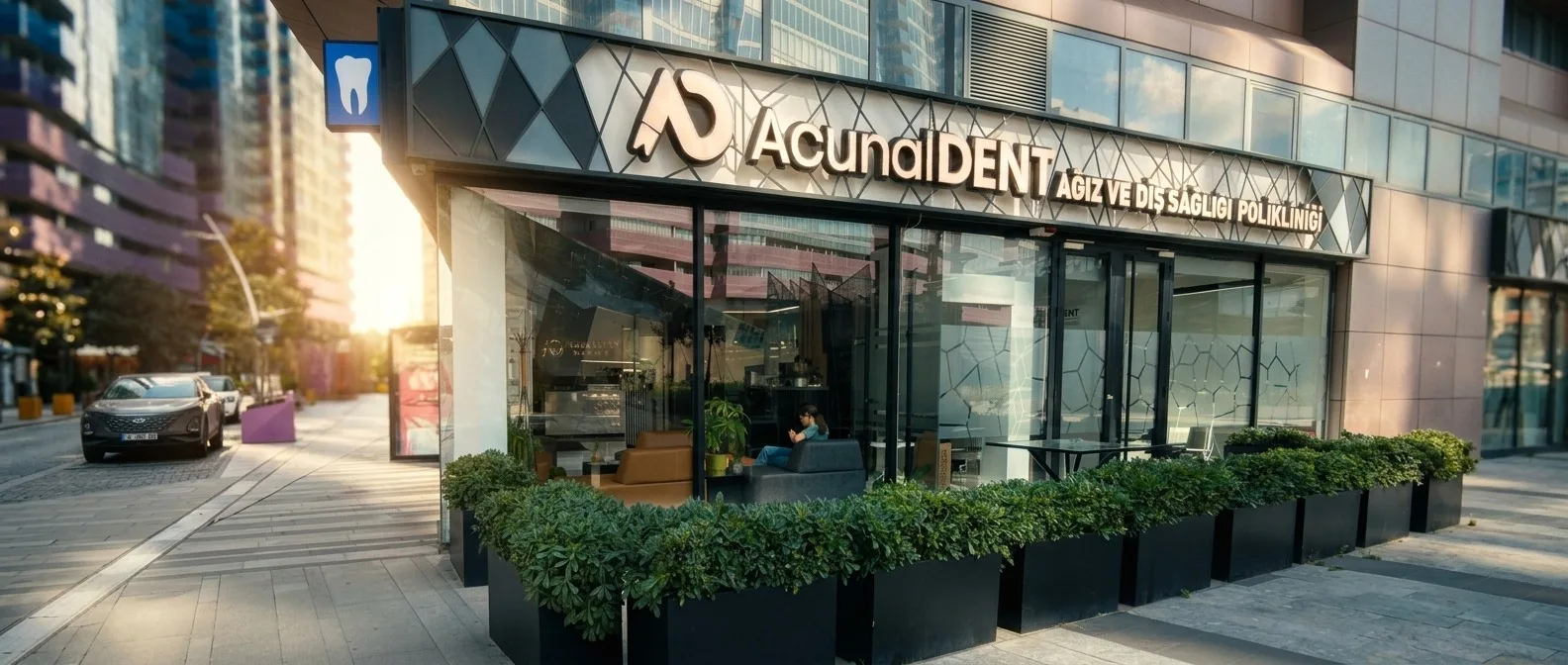 Acunaldent Maslak kliniği dış cephesi